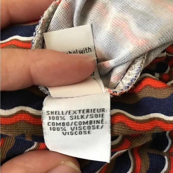 Diane Von Furstenberg Haydyn Wave 100%
Silk Mini Dress Rickrack - Picture 10 of 11